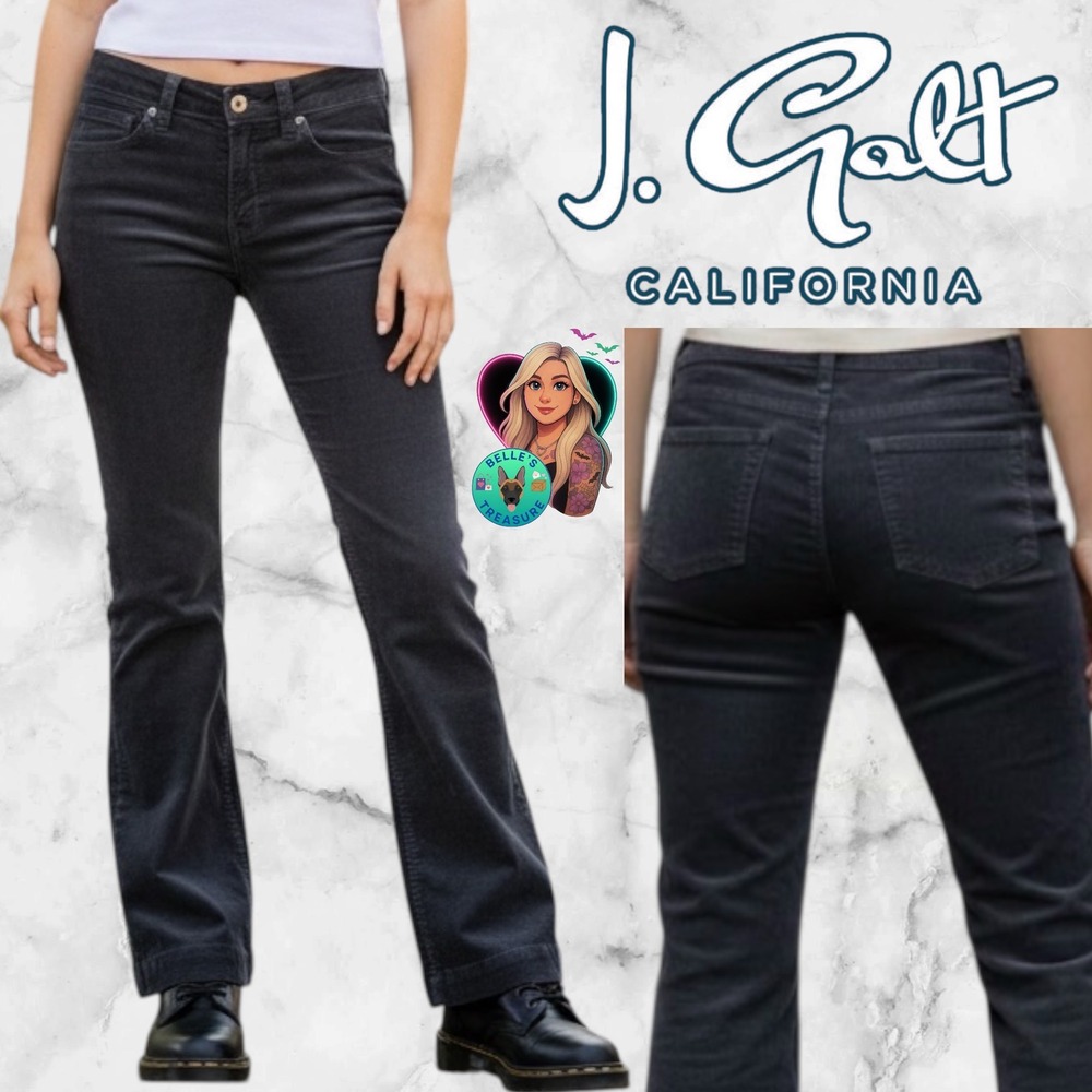 J. Galt Melville Women's M‎ Blue Grey Corduroy Bootcut Pants Low Rise Y2K 29x32